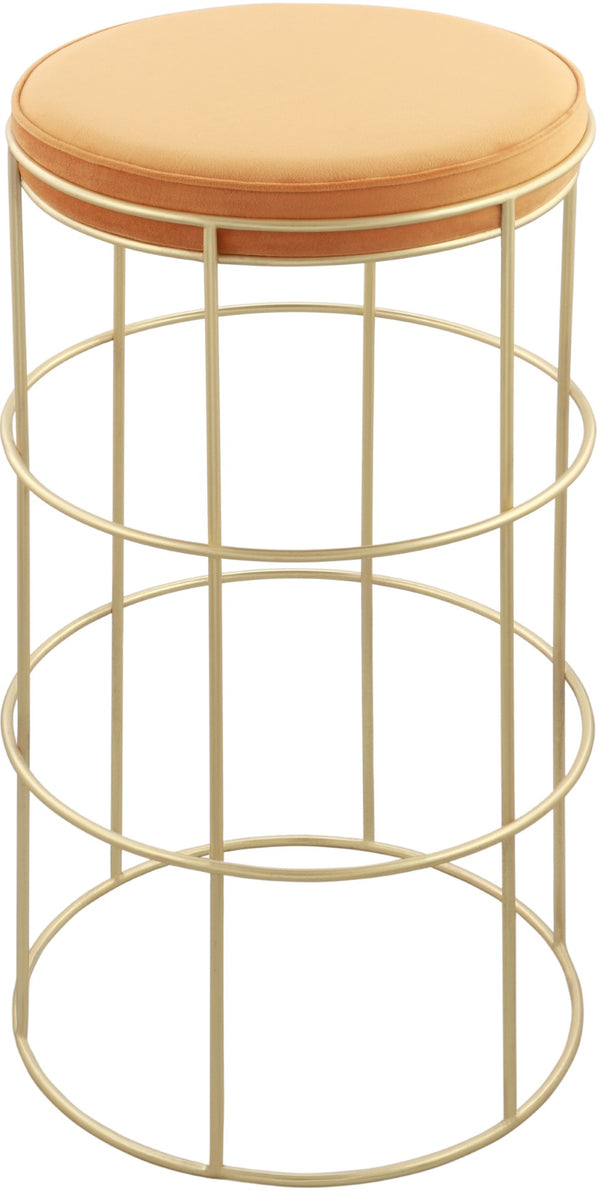 Rebar Velvet / Mango Wood / Steel / Foam Contemporary Mango Velvet Counter Stool - 14" W x 14" D x 26.5" H