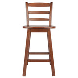 Winsome Wood Scalera Ladder Back Swivel Seat Counter Stool, Walnut 94104-WINSOMEWOOD