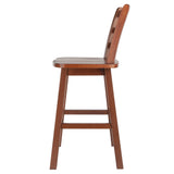 Winsome Wood Scalera Ladder Back Swivel Seat Counter Stool, Walnut 94104-WINSOMEWOOD