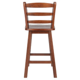 Winsome Wood Scalera Ladder Back Swivel Seat Counter Stool, Walnut 94104-WINSOMEWOOD