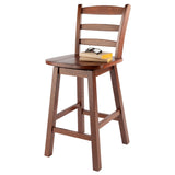 Winsome Wood Scalera Ladder Back Swivel Seat Counter Stool, Walnut 94104-WINSOMEWOOD