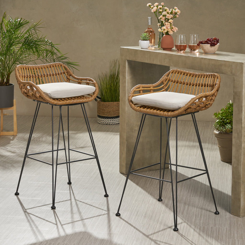 Wicker on sale bar stool