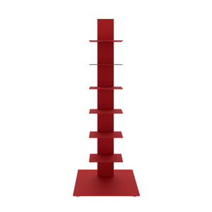 Sapiens 38" Bookcase/Shelf/Shelving Tower in Red