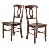 Renaissance 2-Piece Dining Chair Set, Key Hole Back, Walnut
