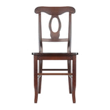 Winsome Wood Renaissance 2-Piece Dining Chair Set, Key Hole Back, Walnut 94208-WINSOMEWOOD