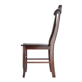 Winsome Wood Renaissance 2-Piece Dining Chair Set, Key Hole Back, Walnut 94208-WINSOMEWOOD