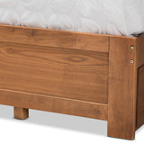 Aras Modern and Contemporary Transitional Ash Walnut Brown Finished Wood King Size 3-Drawer Platform Storage Bed