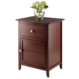 Winsome Wood Eugene Accent Table, Nightstand, Walnut 94215-WINSOMEWOOD