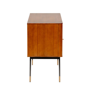 Miriam 59" Sideboard in Brown with Natural Wicker