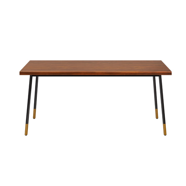 Miriam 71" Dining Table in Brown with Black Legs