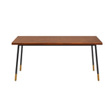 Miriam 63" Dining Table in Brown with Black Legs