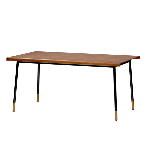 Miriam 63" Dining Table in Brown with Black Legs