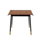 Miriam 63" Dining Table in Brown with Black Legs