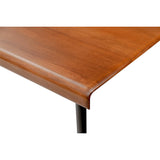 Miriam 63" Dining Table in Brown with Black Legs