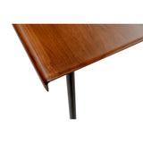 Miriam 63" Dining Table in Brown with Black Legs