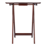 Winsome Wood Darlene 2-Piece Snack Table Set, Walnut 94227-WINSOMEWOOD