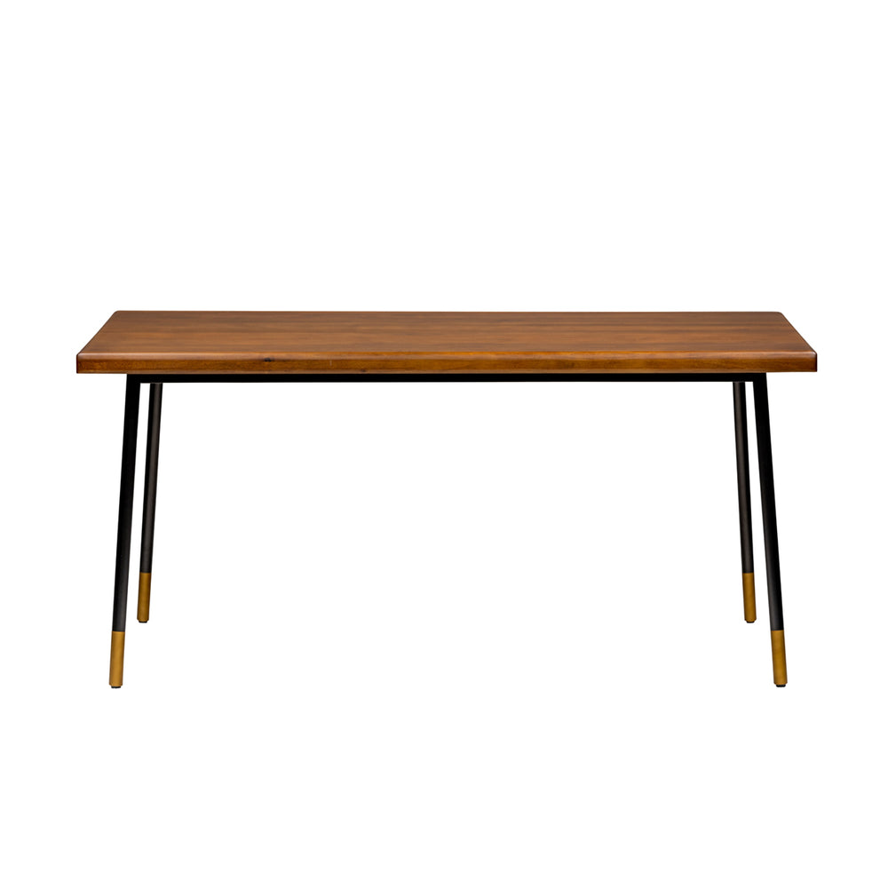 Miriam 71" Dining Table in Brown with Black Legs