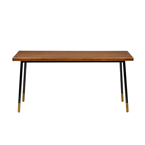 Miriam 71" Dining Table in Brown with Black Legs