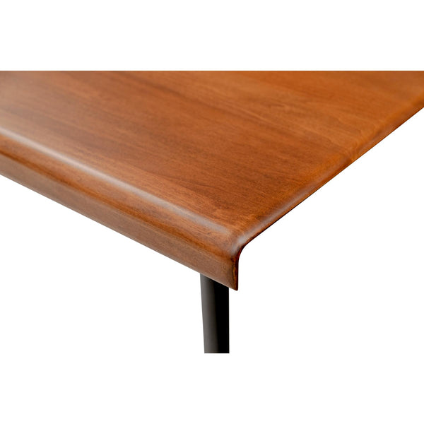 Miriam 71" Dining Table in Brown with Black Legs