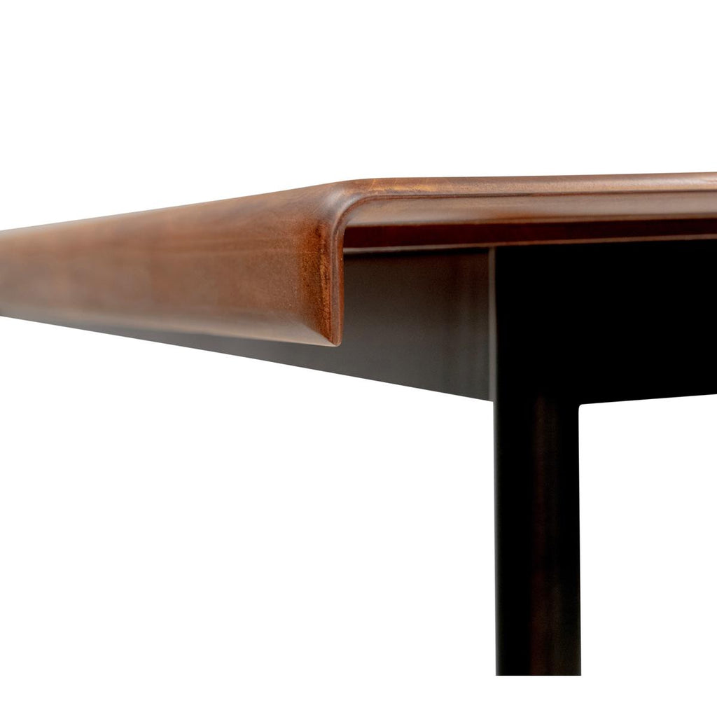 Miriam 71" Dining Table in Brown with Black Legs