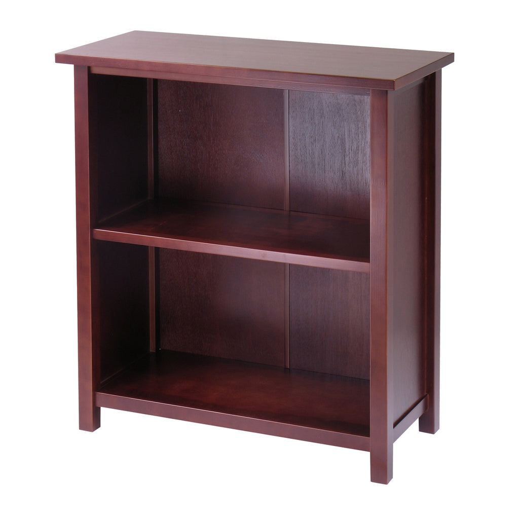 Winsome Wood Milan 2-Section Storage Shelf, Walnut 94228-WINSOMEWOOD