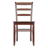 Winsome Wood Benjamin Ladder-back Chairs, 2-Piece Set, Walnut 94232-WINSOMEWOOD