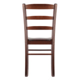 Winsome Wood Benjamin Ladder-back Chairs, 2-Piece Set, Walnut 94232-WINSOMEWOOD