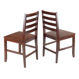 Winsome Wood Hamilton Ladder-back Chairs, 2-Piece Set, Walnut 94236-WINSOMEWOOD