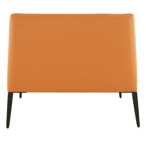 Matias Lounge Chair in Cognac with Matte Black Legs