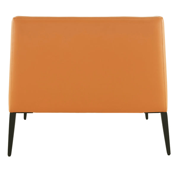 Matias Lounge Chair in Cognac with Matte Black Legs