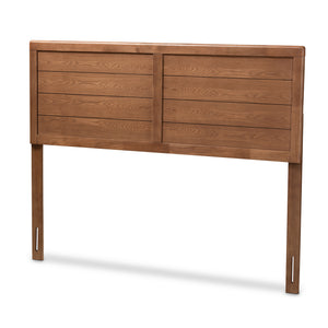 Baxton Studio Seren Mid-Century Modern Walnut Brown Finished Wood Queen Size Headboard