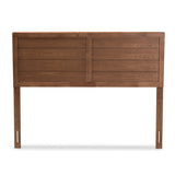 Baxton Studio Seren Mid-Century Modern Walnut Brown Finished Wood Queen Size Headboard