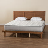 Baxton Studio Daina Mid-Century Modern Ash Walnut Finished Wood King Size Platform Bed