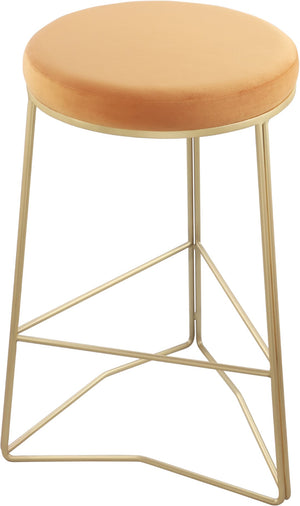 Tres Velvet / Mango Wood / Steel / Foam Contemporary Mango Velvet Counter Stool - 18" W x 18" D x 26.5" H