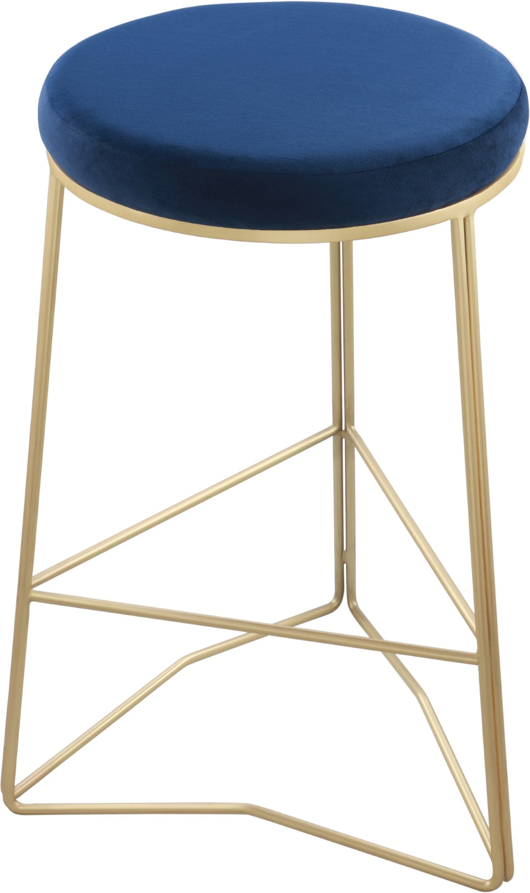 Tres Velvet Contemporary Counter Stool - Thumbnail 3