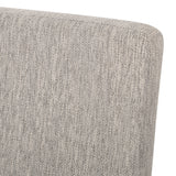 Kuna Contemporary Upholstered Dining Chair, Light Gray and Gray Noble House