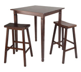 3Piece Kingsgate High/Pub Dining Table with Saddle Stool