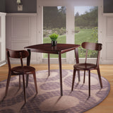 Winsome Wood Pauline 3-Piece Set Table with Chairs, Walnut Finish 94333-WINSOMEWOOD