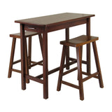Sally 3-Piece Breakfast Table Set with 2 Saddle Seat Stools