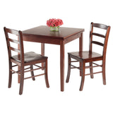 Winsome Wood Pulman 3-Piece Set Extension Table 2 Ladder Back Chairs 94352-WINSOMEWOOD
