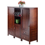 Winsome Wood Brooke 3-Piece Jelly Modular Cupboard Set, Walnut 94357-WINSOMEWOOD