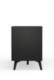 Alpine Furniture Flynn Small TV Console, Black 966BLK-15 Black Mahogany Solids & Veneer 50 x 20 x 27