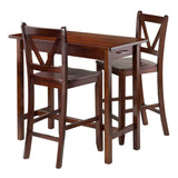 Winsome Wood Sally 3-Piece Breakfast Table Set with 2 V-Back Stool 94364-WINSOMEWOOD