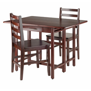 Winsome Wood Taylor 3-Piece Set, Drop Leaf Table & 2 Ladder Back Chairs 94368-WINSOMEWOOD 94368-WINSOMEWOOD