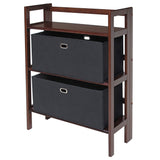 Torino 3-Piece Storage Set, Folding Shelf & 2 Fabric Baskets