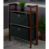 Winsome Wood Torino 3-Piece Storage Set, Folding Shelf & 2 Fabric Baskets 94395-WINSOMEWOOD 94395-WINSOMEWOOD