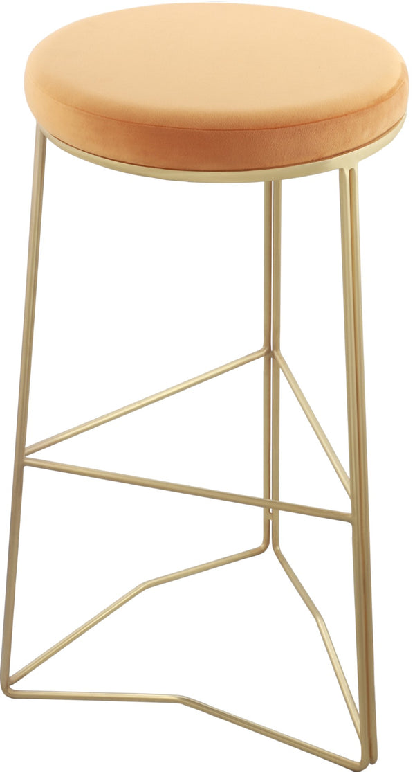 Tres Velvet / Mango Wood / Steel / Foam Contemporary Mango Velvet Bar Stool - 18" W x 18" D x 30.5" H