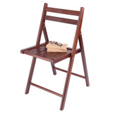 Winsome Wood Robin 4-Piece Folding Chair Set Walnut 94415-WINSOMEWOOD