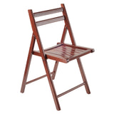 Winsome Wood Robin 4-Piece Folding Chair Set Walnut 94415-WINSOMEWOOD