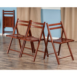 Winsome Wood Robin 4-Piece Folding Chair Set Walnut 94415-WINSOMEWOOD